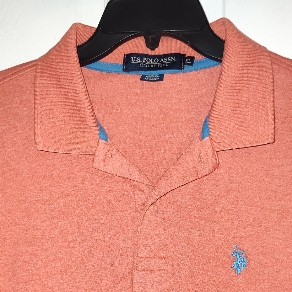 U.S. Polo Assn. Men's Coral Polo Shirt